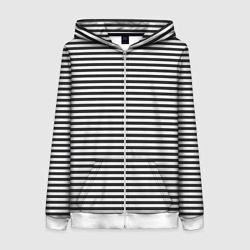 Женская толстовка на молнии Тельняшка подводника / 3D-Белый – фото 1