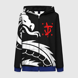 Толстовка на молнии женская Doom dragon steel, цвет: 3D-синий