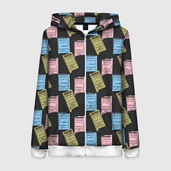 Толстовка на молнии женская Советские билеты транспорта, цвет: 3D-белый