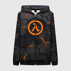 Толстовка на молнии женская Half Life - armor, цвет: 3D-черный