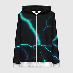 Толстовка на молнии женская Dark blue, цвет: 3D-белый