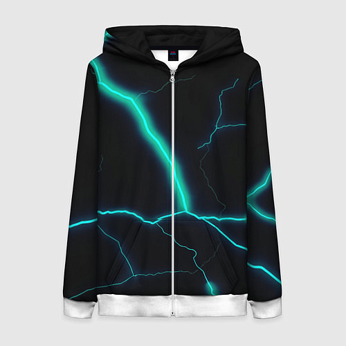 Женская толстовка на молнии Dark blue / 3D-Белый – фото 1