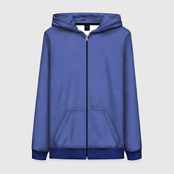Женская толстовка на молнии Ярко синий с текстурой