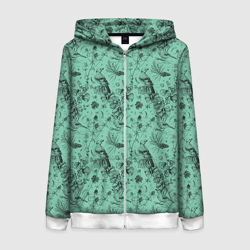 Женская толстовка на молнии В Бузулукском бору / 3D-Белый – фото 1