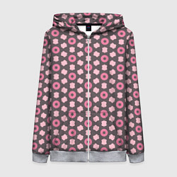 Женская толстовка на молнии Абстрактная розовая текстура