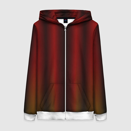 Женская толстовка на молнии Neon red orange lines / 3D-Белый – фото 1