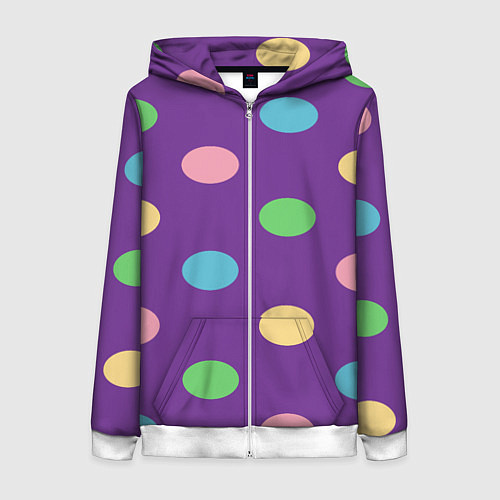 Женская толстовка на молнии Radius color / 3D-Белый – фото 1