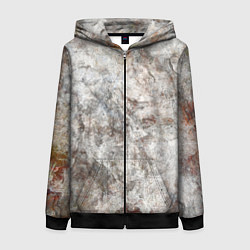 Толстовка на молнии женская Абстракция - gray limestone, цвет: 3D-черный