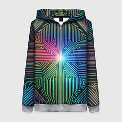 Женская толстовка на молнии Линейная графика