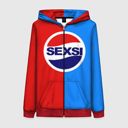 Толстовка на молнии женская Sexsi Pepsi, цвет: 3D-красный