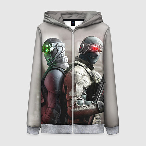 Женская толстовка на молнии Splinter Cell: Conviction / 3D-Меланж – фото 1