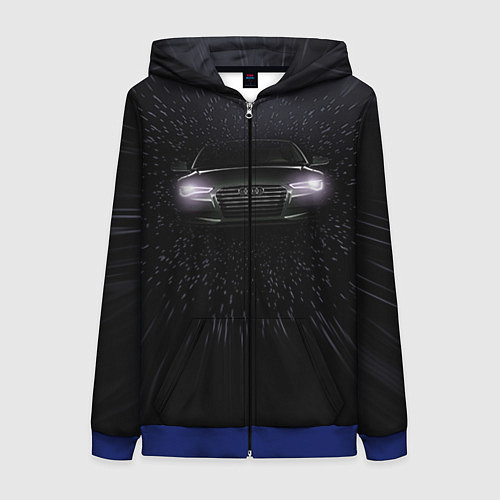 Женская толстовка на молнии Audi / 3D-Синий – фото 1