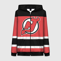 Толстовка на молнии женская New Jersey Devils, цвет: 3D-черный