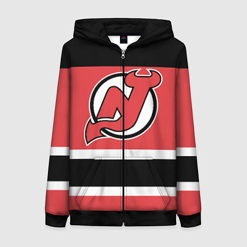 Женская толстовка на молнии New Jersey Devils / 3D-Черный – фото 1