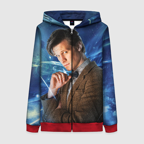 Женская толстовка на молнии 11th Doctor Who / 3D-Красный – фото 1