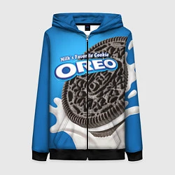 Толстовка на молнии женская Oreo, цвет: 3D-черный