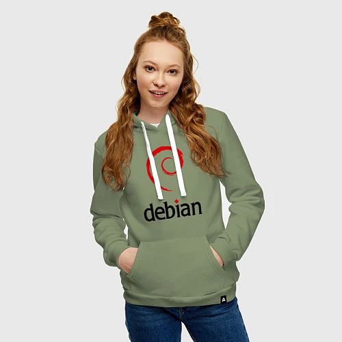 Женская толстовка-худи Debian / Авокадо – фото 3