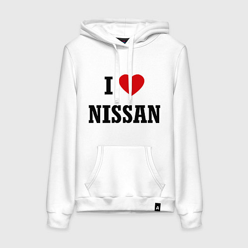 Женская толстовка-худи I love Nissan / Белый – фото 1