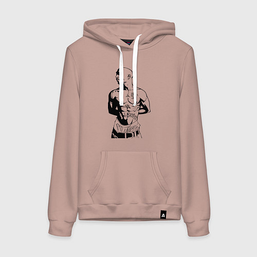 Женская толстовка-худи 2pac / Пыльно-розовый – фото 1