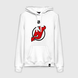Толстовка-худи хлопковая женская New Jersey Devils: Kovalchuk 17, цвет: белый