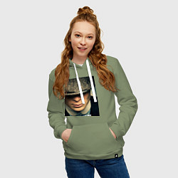 Толстовка-худи хлопковая женская Peaky Blinders, цвет: авокадо — фото 2