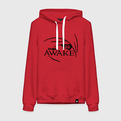 Толстовка-худи хлопковая женская Skillet awake, цвет: красный