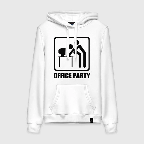 Женская толстовка-худи Office Party / Белый – фото 1
