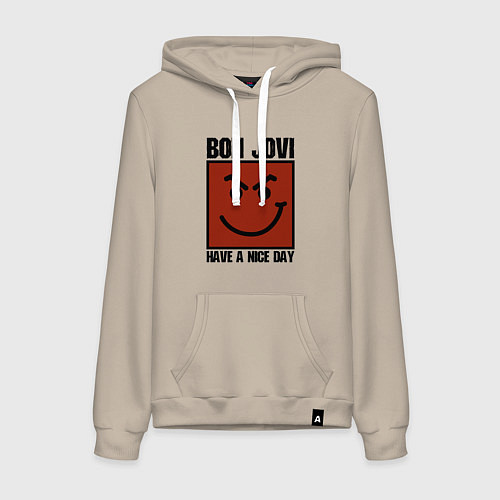 Женская толстовка-худи Bon Jovi: Have a nice day / Миндальный – фото 1