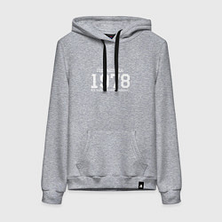 Толстовка-худи хлопковая женская Год выпуска 1978, цвет: меланж