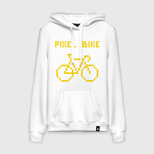 Женская толстовка-худи Pixel Bike one color / Белый – фото 1