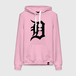 Толстовка-худи хлопковая женская Detroit Tigers, цвет: светло-розовый