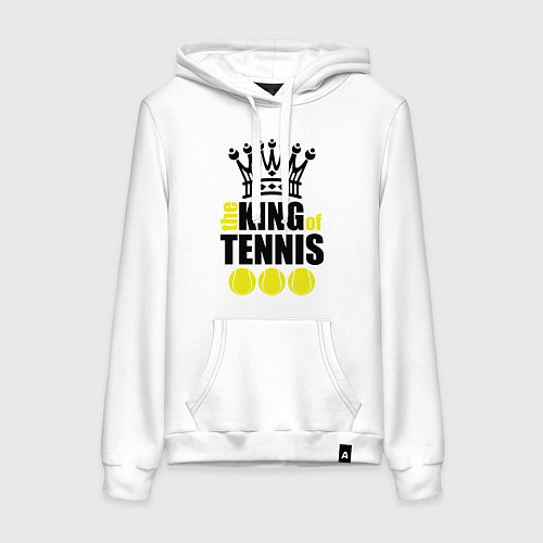 Женская толстовка-худи King of tennis / Белый – фото 1