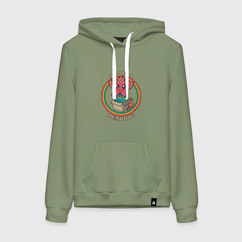 Женская толстовка-худи Adopt a Demodog / Авокадо – фото 1