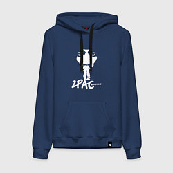 Толстовка-худи хлопковая женская 2Pac: All Eyez On Me, цвет: тёмно-синий