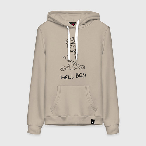 Женская толстовка-худи Bart: Hell Boy / Миндальный – фото 1