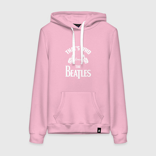 Женская толстовка-худи That's Who Loves The Beatles / Светло-розовый – фото 1