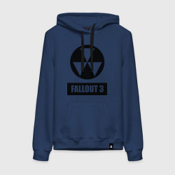 Толстовка-худи хлопковая женская Fallout 3, цвет: тёмно-синий