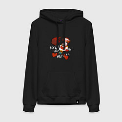 Толстовка-худи хлопковая женская Papyrus Undertale, цвет: черный