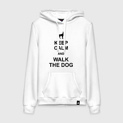 Женская толстовка-худи Keep Calm & Walk the dog