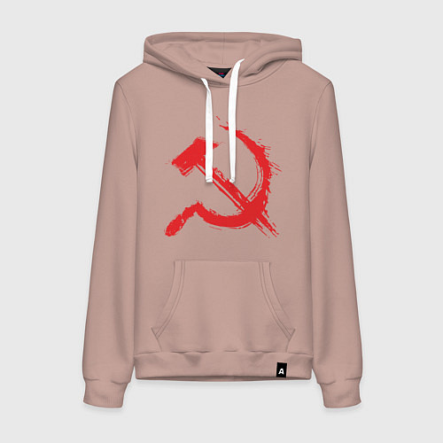 Женская толстовка-худи Cерп и молот / Пыльно-розовый – фото 1