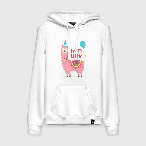 Женская толстовка-худи Party Llama / Белый – фото 1