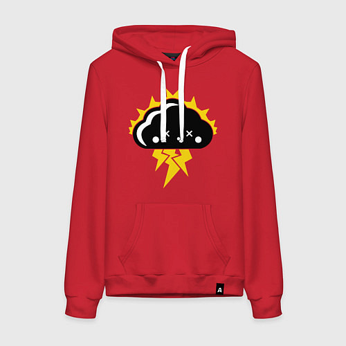 Женская толстовка-худи Тучка Аниме / Красный – фото 1