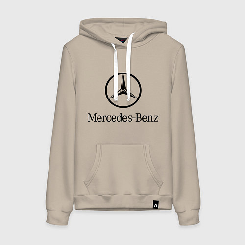 Женская толстовка-худи Logo Mercedes-Benz / Миндальный – фото 1