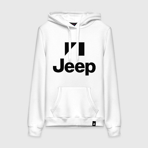 Женская толстовка-худи Jeep logo / Белый – фото 1