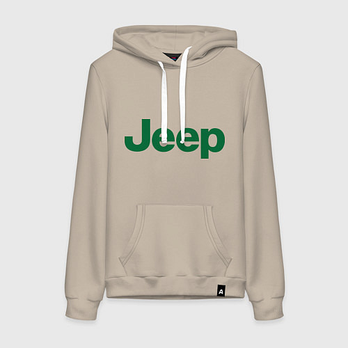 Женская толстовка-худи Logo Jeep / Миндальный – фото 1