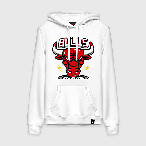 Женская толстовка-худи Chicago Bulls est. 1966 / Белый – фото 1