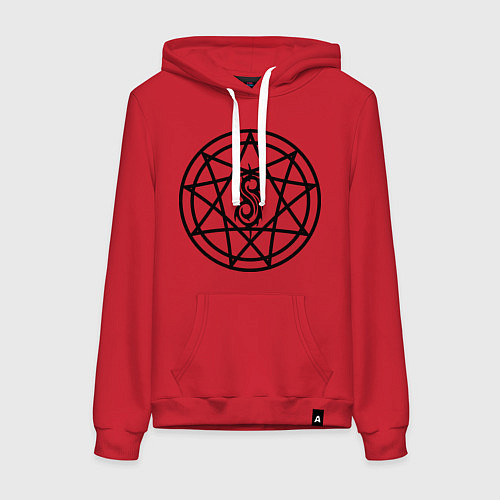 Женская толстовка-худи Slipknot Pentagram / Красный – фото 1