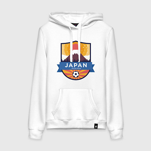 Женская толстовка-худи Japan: Soccer badge / Белый – фото 1