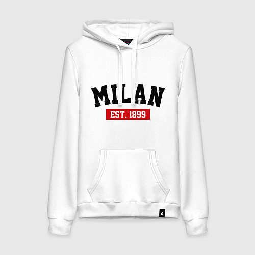 Женская толстовка-худи FC Milan Est. 1899 / Белый – фото 1