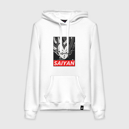 Женская толстовка-худи SAIYAN OBEY / Белый – фото 1